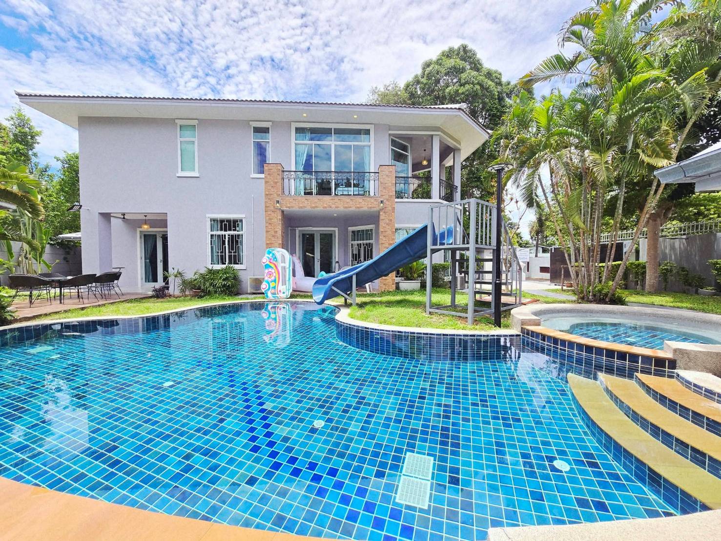 Pool view from the villa terrace